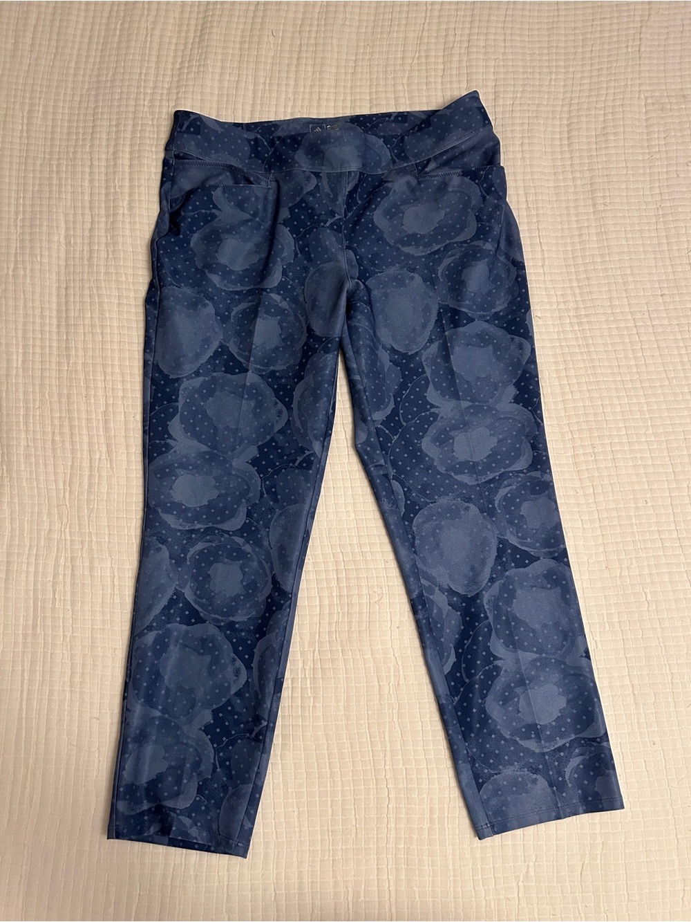ADIDAS Golf Ankle Pants Women’s Medium Blue Print